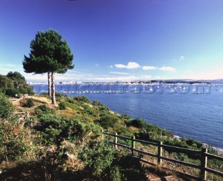 View of Poole harbour from Evening Hill, Dorset