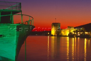 Camerlengo castle, Croatia at night