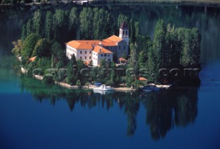 The monastery of Visovac, near Skradin, Croatia