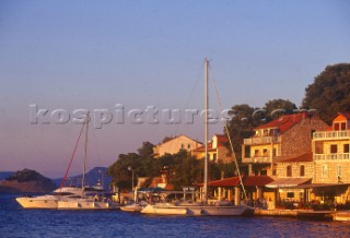 Pomena village, Mljet Island, Croatia.