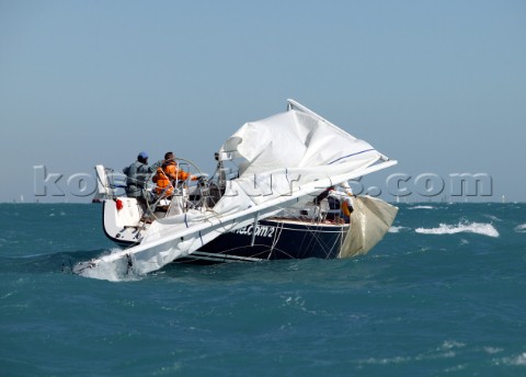 Dismasted J109 during Key West Race Week 2005