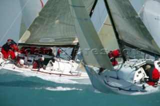 Farr 40 cross tacking Key West Race Week 2005