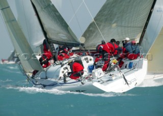 Farr 40 cross tacking Key West Race Week 2005