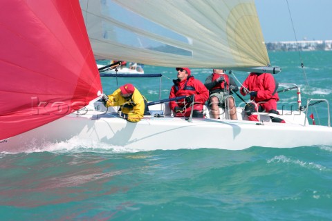 Melges 24 racing with asymmetrics in Key West Race Week 2005