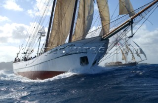 Heineken Regatta 2002, Tall ship Sir Robert Baden Powell with Swan in background