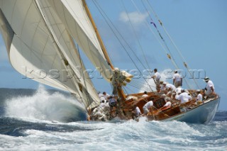 Antigua Classic Yacht Regatta 2004, 115ft William Fife cutter CAMBRIA