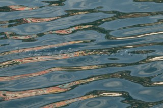 Rippled texture on surface of water