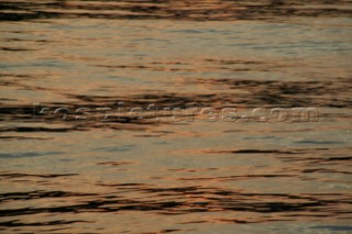 Rippled texture on surface of water