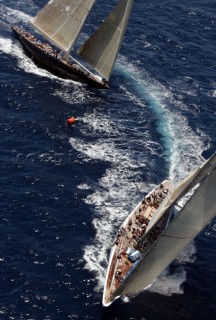 Classic J Class yachts Ranger and Valsheda during Antigua Classic Week 2005