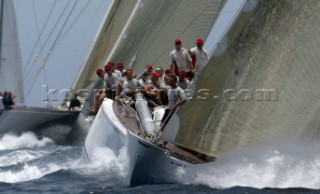 Classic J Class yachts Ranger and Valsheda during Antigua Classic Week 2005