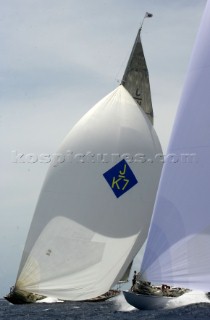 Classic J Class yachts Ranger and Valsheda during Antigua Classic Week 2005