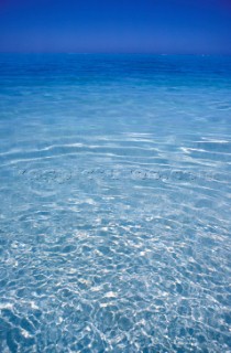 Textured water surface on the sea