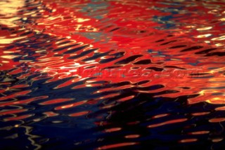 Textured water surface on the sea