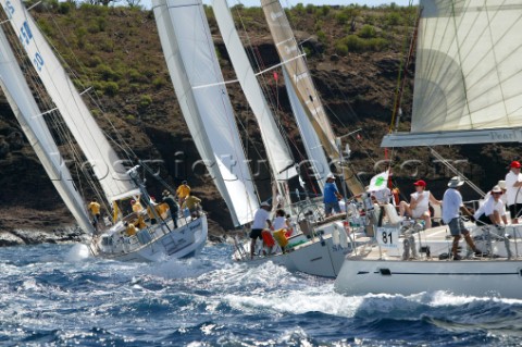 Antigua Sailing Week 2005 Left to rightSWELL SATIKA PEARL FISHER