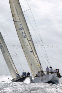 Antigua Sailing Week 2005. LOLITA (HISSAR) - Swan 56. AQUA EQUINOX - Swan 56