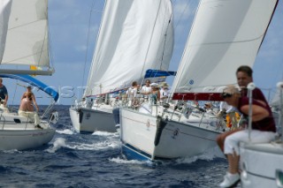 Antigua Sailing Week 2005. Start of Bareboat V class