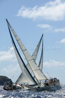 Antigua Sailing Week 2005. ARC ANGEL - Swan 36. ARAWA (behind)