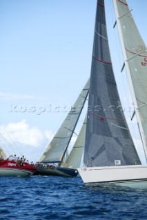 Antigua Sailing Week 2005. Front to back:. FLYING DRAGON. SPIRIT OF JETHOU. TITAN 12