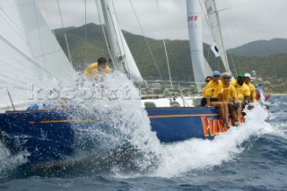 Antigua Sailing Week 2005. HUEY TOO (Antigua) - Cal 40 owned and sailed by Bernie Evan-Wong