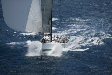 Hasso Platners Z86 Maxi Morning Glory racing at Antigua Sailing Week 2004