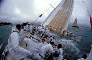 Simon Le Bon and his Maxi yacht Drum