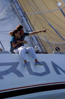 Simon Le Bon and his Maxi yacht Drum