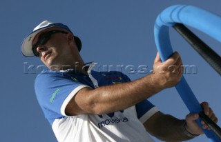 Rio de Janeiro  11 05 2005. Volvo Ocean Race 2005-2006: . Movistar skipper Bouwe Bekking.