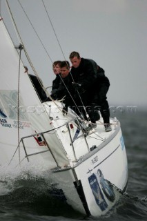 Langenargen-Germany-14 May 2005. Swedish Match Tour-Match Race Germany 2005. Quarter Finals. Steffan Lindberg. Photo:Guido Cantini/