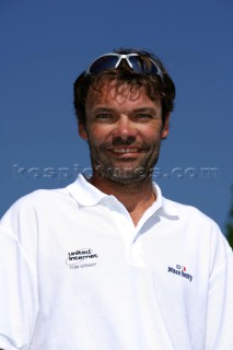 Langenargen-Germany-12 May 2005. Swedish Match Tour-Match Race Germany 2005. United Internet Team Gertmany Americas Cup Challenger. members. Markus Wieser tactician