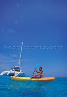 British Virgin Island - Caribbean -. Cruise on board of catamaran