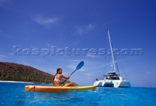 British Virgin Island - Caribbean -. Cruise on board of catamaran