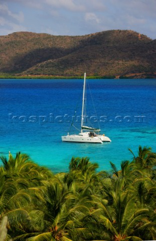 Tortola Island  British Virgin Islands  The Christal waters of Prickly Pear Island near Bitter End M