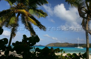 Tortola Island - British Virgin Islands- . The Christal waters of Prickly Pear Island near Bitter End Marina and Yacht Club -. Cruise