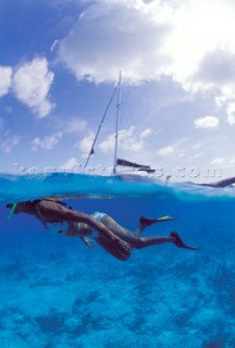 British Virgin Island - Caribbean -. Cruise on board of catamaran