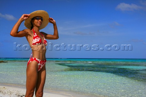 British Virgin Island  Caribbean Tortola Island The Christal waters of Prickly Pear Island near Bitt