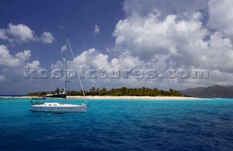 Jost Van Dyke Island  British Virgin Islands  CaribbeanSandy Cay Islet 