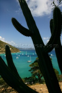 Jost Van Dyke Island - British Virgin Islands- April 2005. The village of Great Harbour on Jost Van Dyke