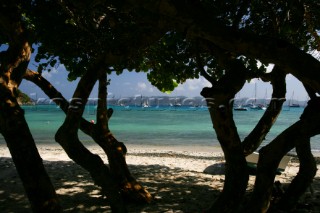 Jost Van Dyke Island - British Virgin Islands - The village of Great Harbour on Jost Van Dyke -The Beach