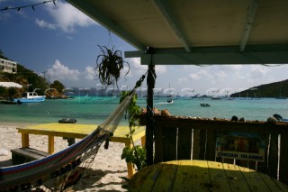 Jost Van Dyke Island - British Virgin Islands - The village of Great Harbour on Jost Van Dyke -The Beach