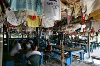 Jost Van Dyke Island - British Virgin Islands - The village of Great Harbour on Jost Van Dyke -Foxys Bar in Great Harbour