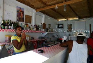 Jost Van Dyke Island - British Virgin Islands - The village of Great Harbour on Jost Van Dyke -Foxys Bar in Great Harbour