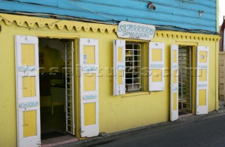 Tortola Island - British Virgin Islands - CaribbeanRoad Town, capital of BVI -Typical  Painted House