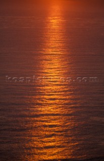 Aerial view of sunlight on surface of water