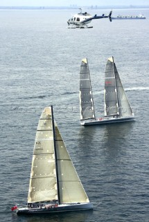 Maximus and Mari Cha at the start of the Rolex Transatlantic Challenge 2005.