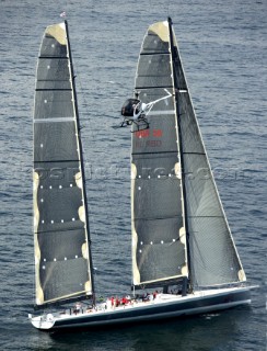 Mari Cha at the start of the Rolex Transatlantic Challenge 2005.