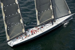 Mari Cha at the start of the Rolex Transatlantic Challenge 2005.