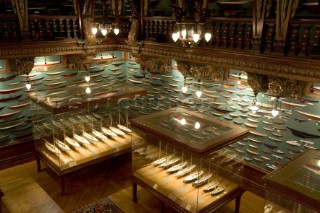 Interior of the New York Yacht Clubs famous Model Room.