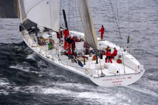 Plymouth 01 06 05Rolex Transatlantic Challenge 2005Century-old transatlantic sailing record fallsThe 100-year old west-to-east race record across the North Atlantic, between New York and the Lizard, fell this morning to Robert Millers Mari-Cha IV.Mari-Cha IV,making her time for the 2,925 mile course from the Ambrose light off New York harbour, 9 days 15 hours 55 minutes and 23 second at an average speed for the course of 12.61 knots. The record set by Americas Cup veteran Charlie Barr on board Wilson Marshalls Atlantic in the race for the Kaisers Cup in 1905 was 12 days 4 hours 1 minute and 19 seconds, so Mari-Cha IV, despite the inclement weather conditions experienced during the first half of the race, has still taken 2 days 12 hours 5 minutes 56 seconds off the race record.