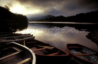 Wooden boats on Glen Affric, Scotland