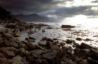 Beach at sunset at Hermanus, South Africa